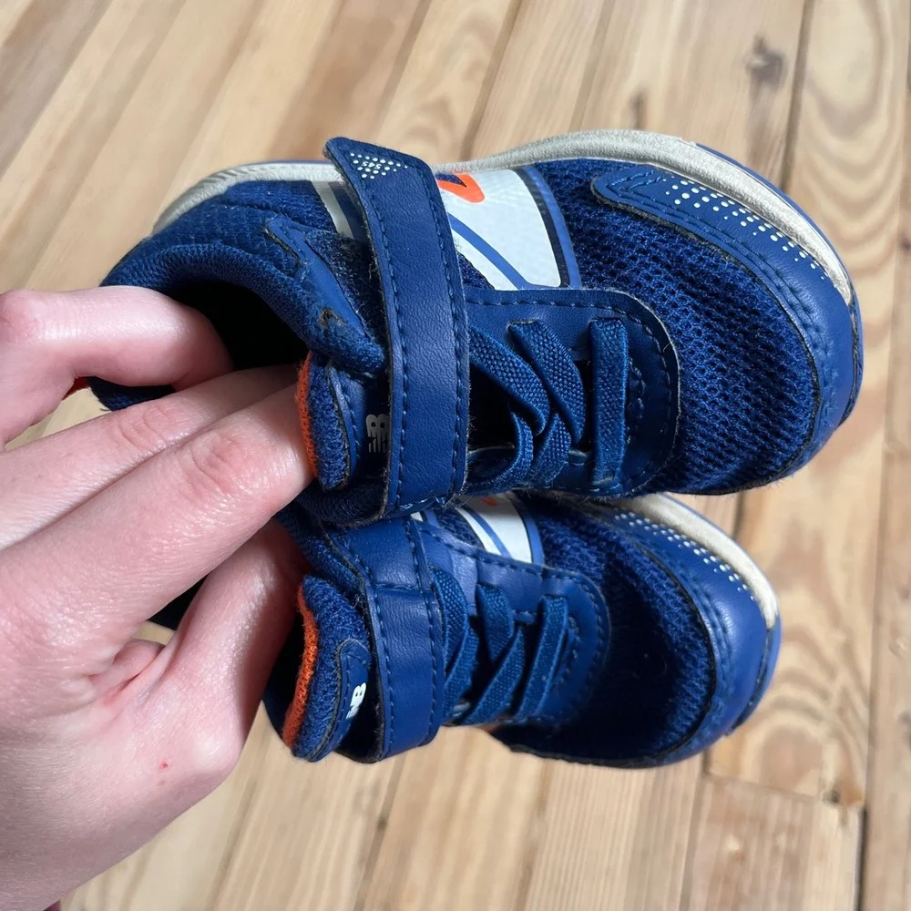 New Balance 545 Toddler Sneakers Blue Orange Size 5 months US Kids casual Shoe